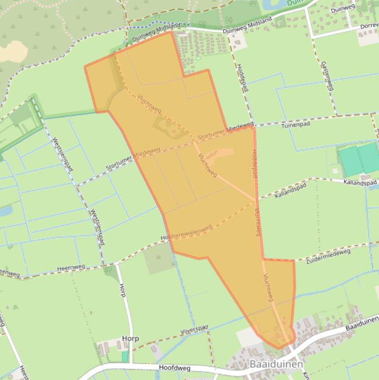 Kaart van postcodegebied 8884HA.