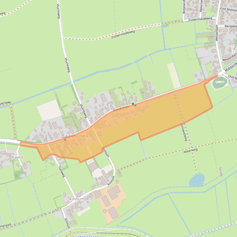 Kaart van postcodegebied 8884HJ.