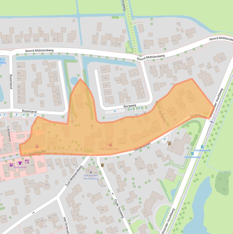 Kaart van postcodegebied 8891GB.