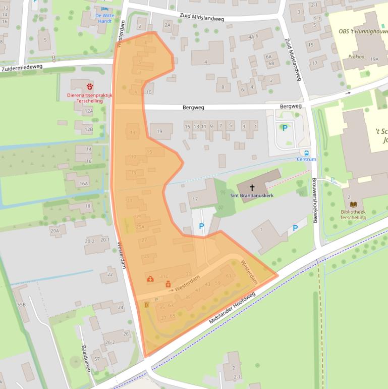 Kaart van postcodegebied 8891GL.