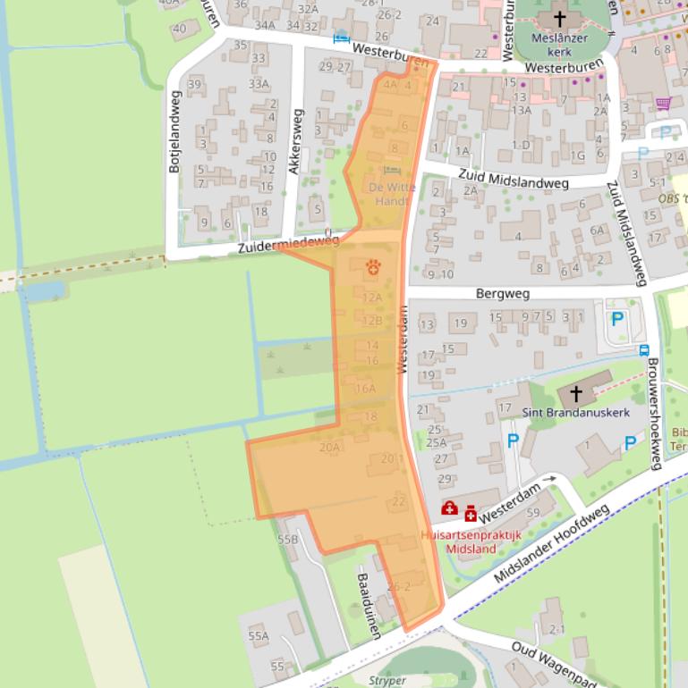 Kaart van postcodegebied 8891GM.