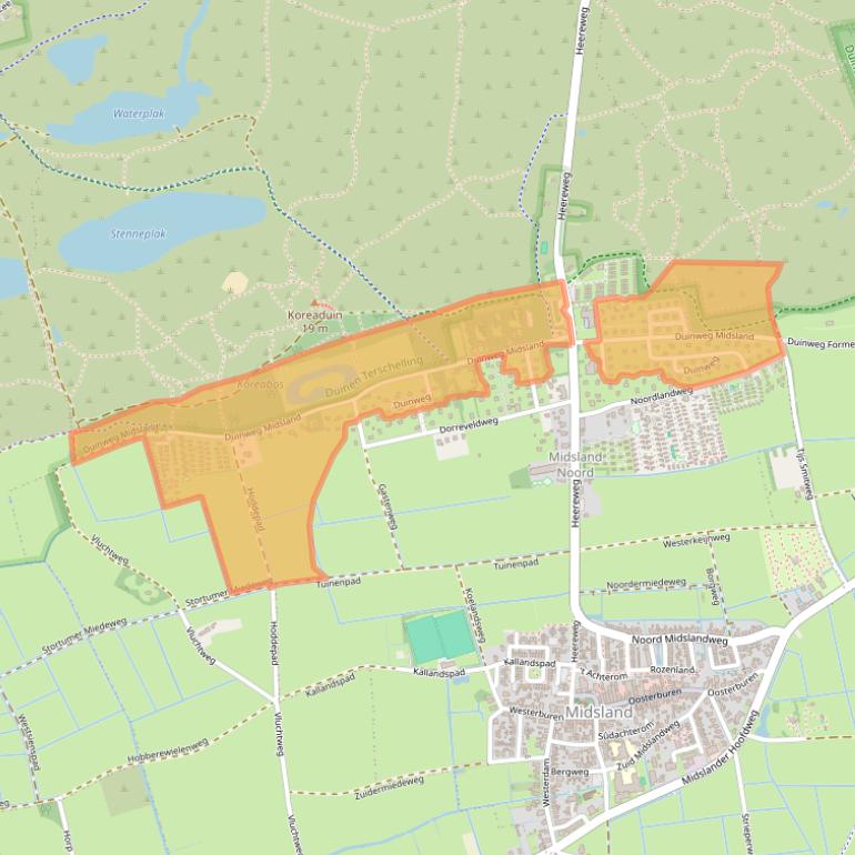 Kaart van postcodegebied 8891HR.