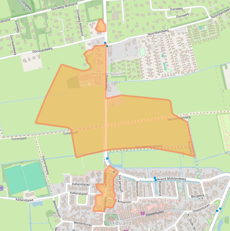 Kaart van postcodegebied 8891HS.
