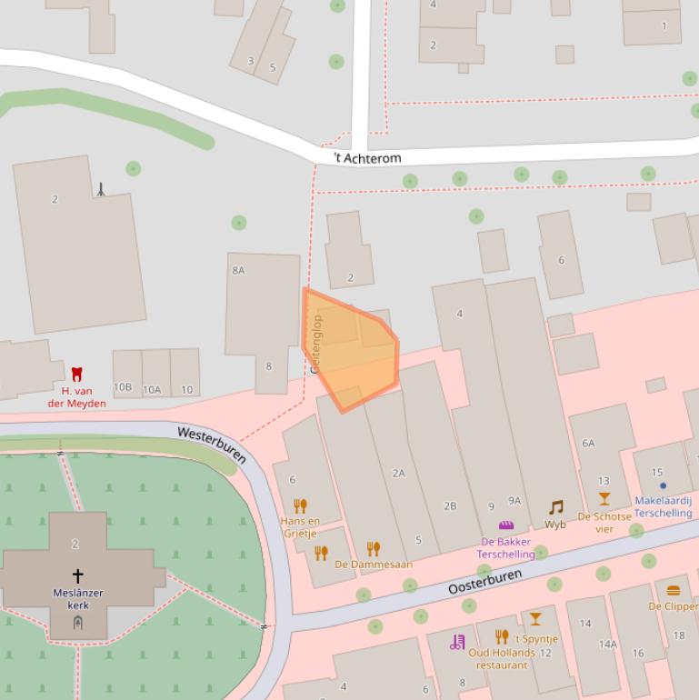 Kaart van postcodegebied 8891JC.