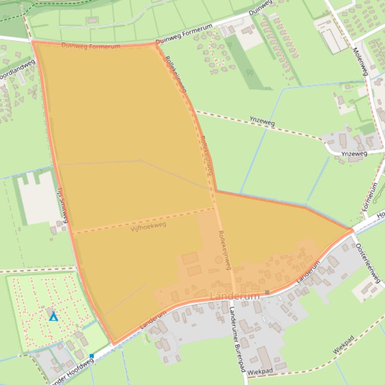 Kaart van postcodegebied 8893GX.