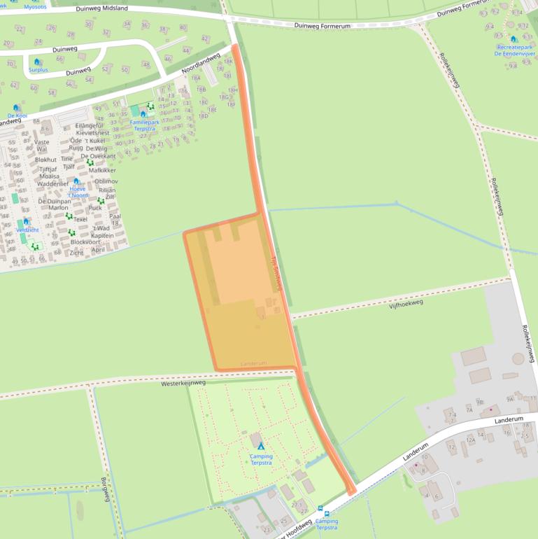 Kaart van postcodegebied 8893HX.