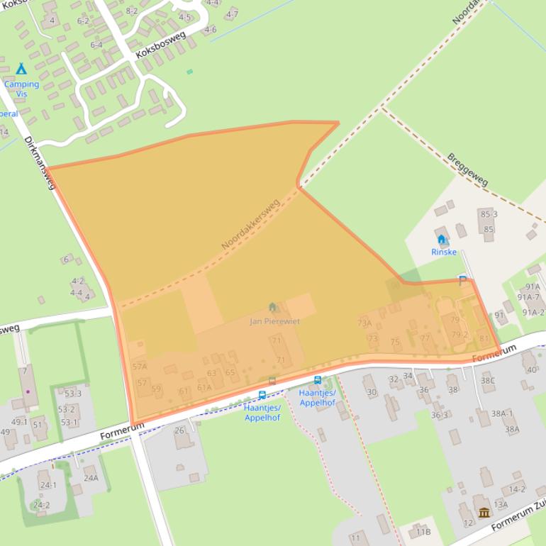 Kaart van postcodegebied 8894KC.