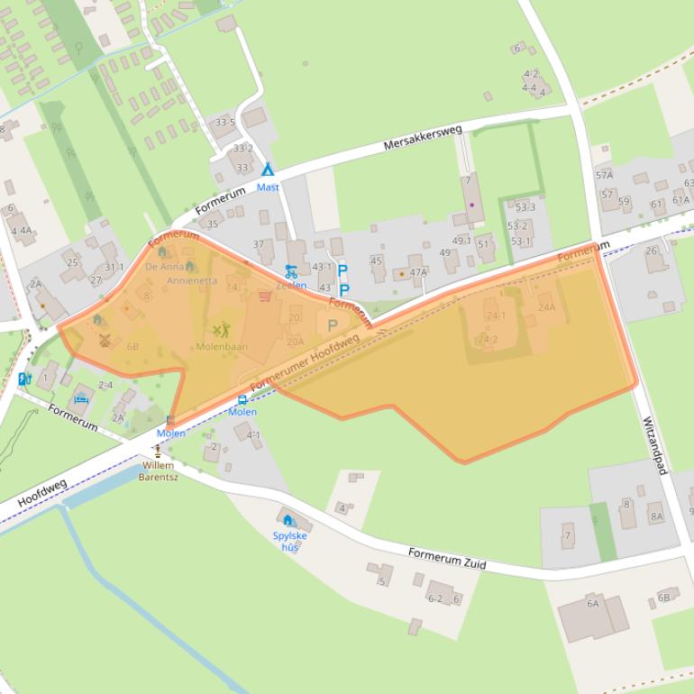 Kaart van postcodegebied 8894KE.