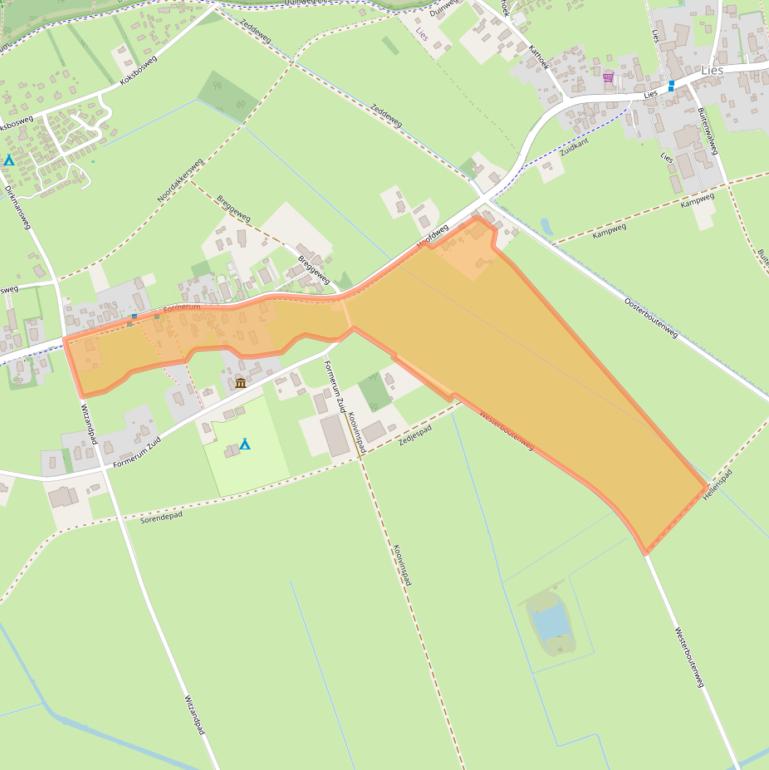 Kaart van postcodegebied 8894KG.