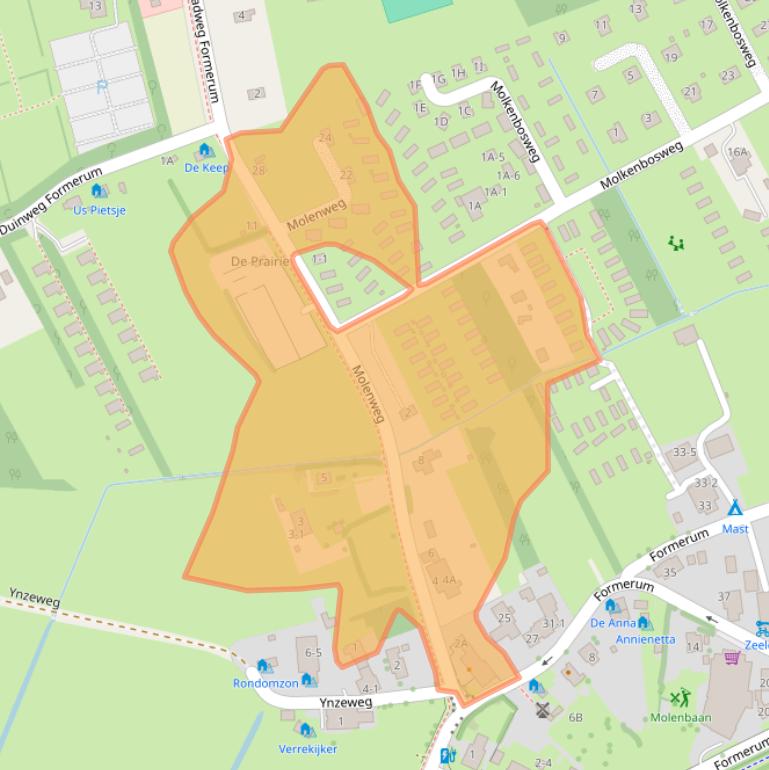 Kaart van postcodegebied 8894KP.