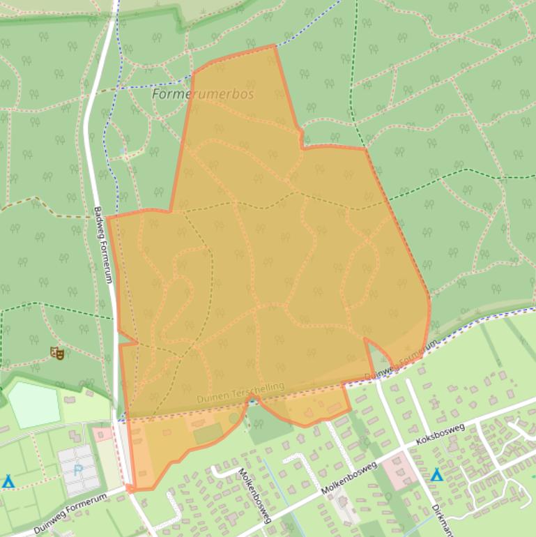 Kaart van postcodegebied 8894KR.