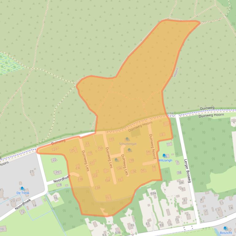 Kaart van postcodegebied 8895KA.