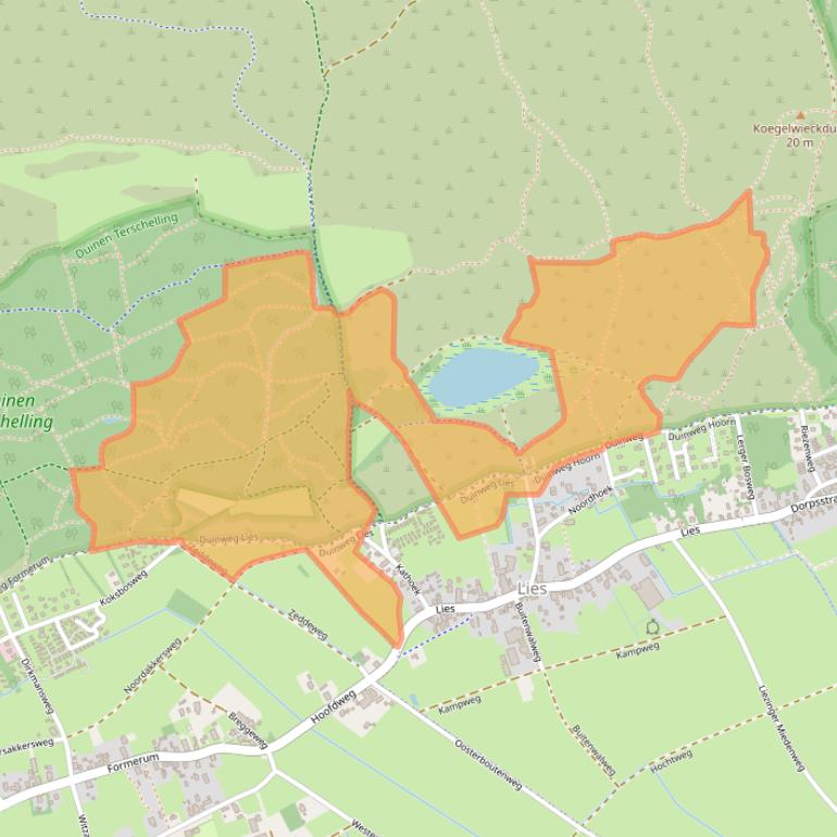 Kaart van postcodegebied 8895KB.
