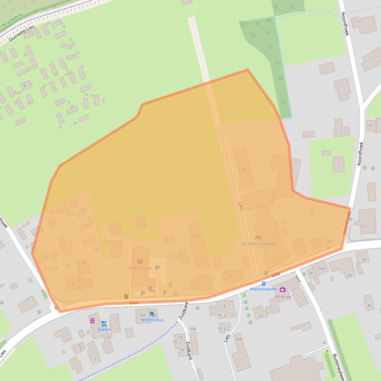 Kaart van postcodegebied 8895KP.