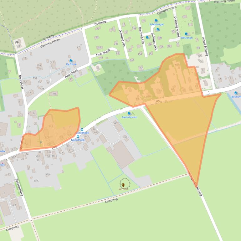 Kaart van postcodegebied 8895KS.