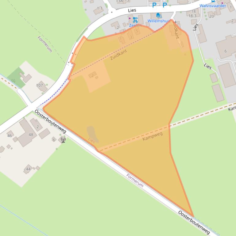 Kaart van postcodegebied 8895KW.