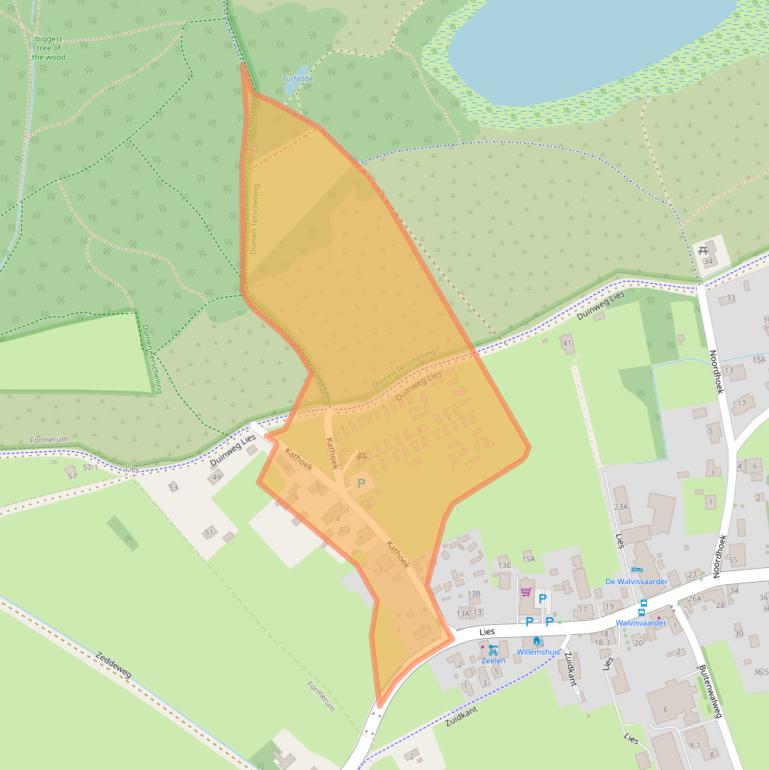 Kaart van postcodegebied 8895KX.