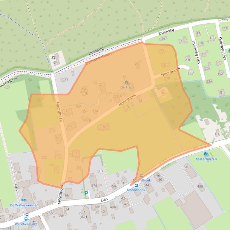 Kaart van postcodegebied 8895KZ.