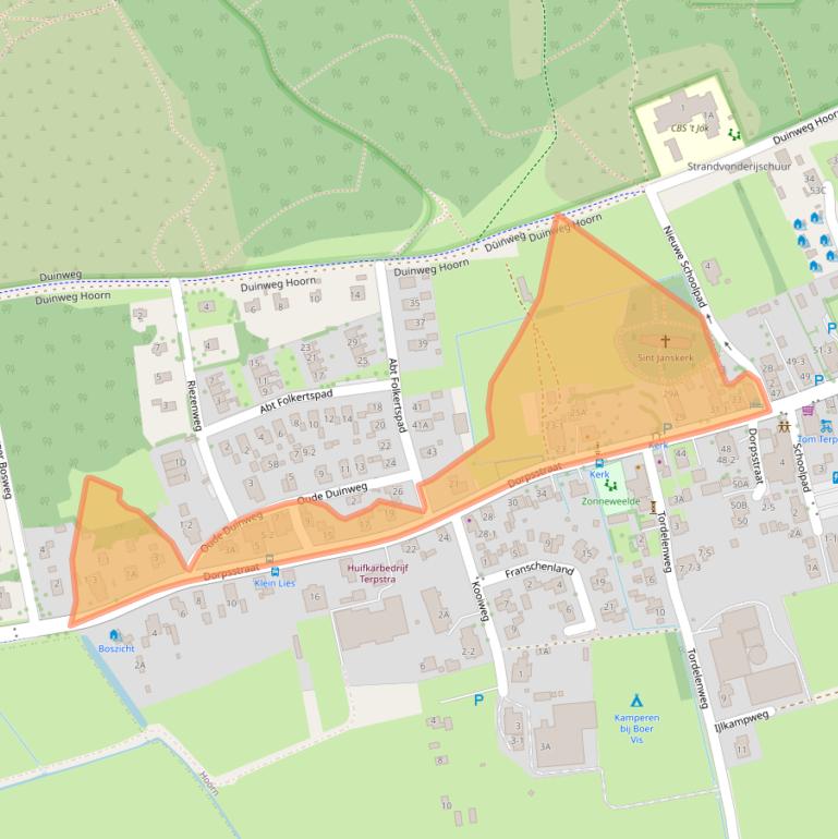 Kaart van postcodegebied 8896JA.