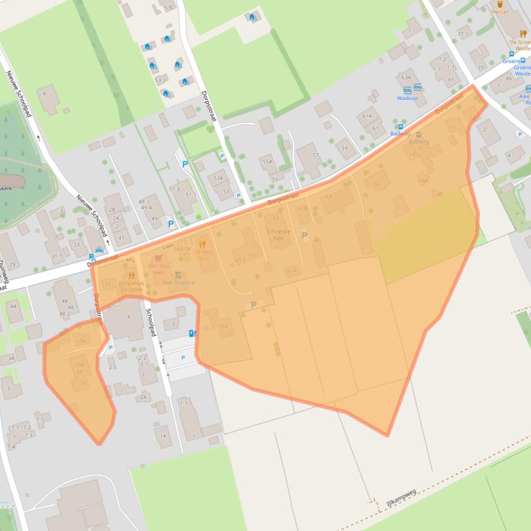 Kaart van postcodegebied 8896JG.