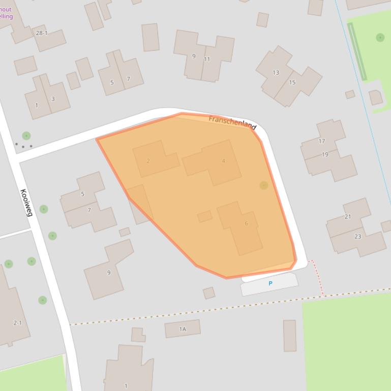 Kaart van postcodegebied 8896JV.