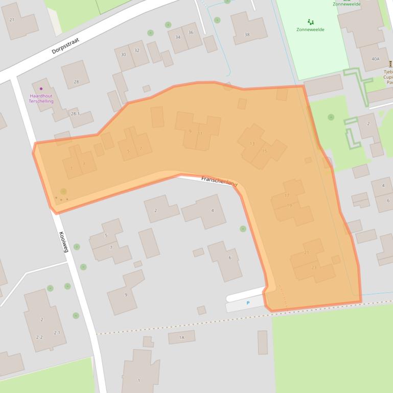 Kaart van postcodegebied 8896JW.