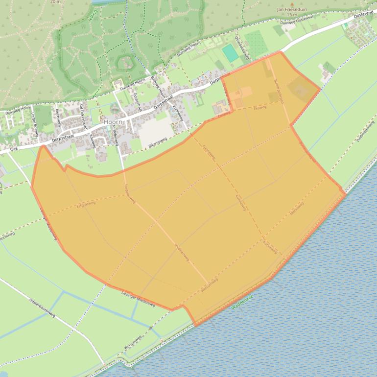 Kaart van postcodegebied 8896KG.
