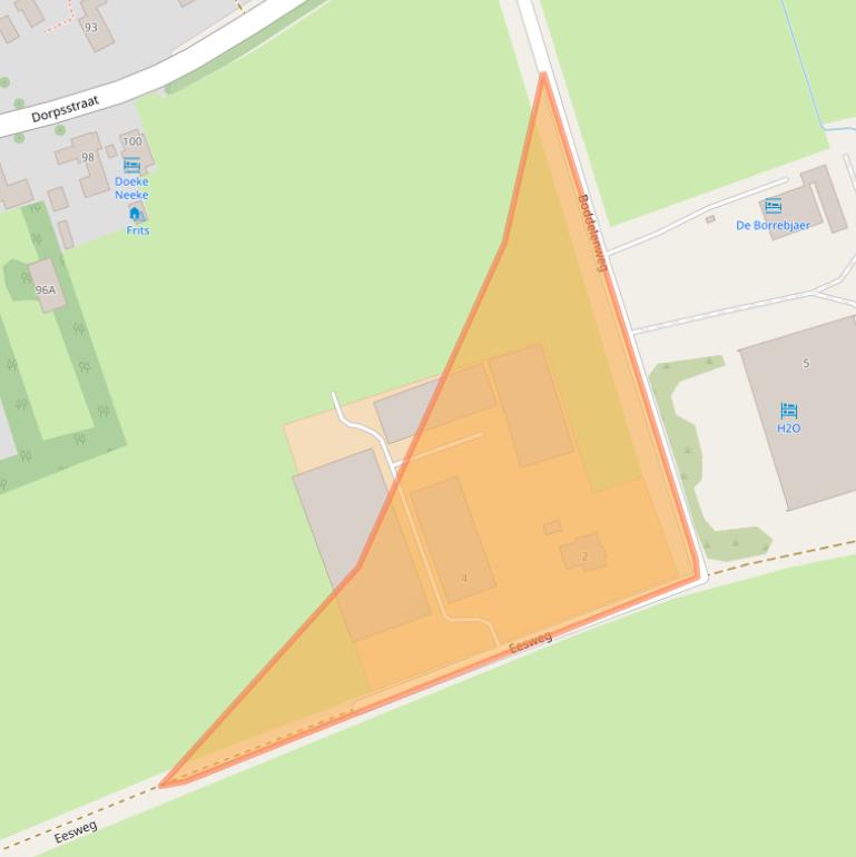 Kaart van postcodegebied 8896KH.