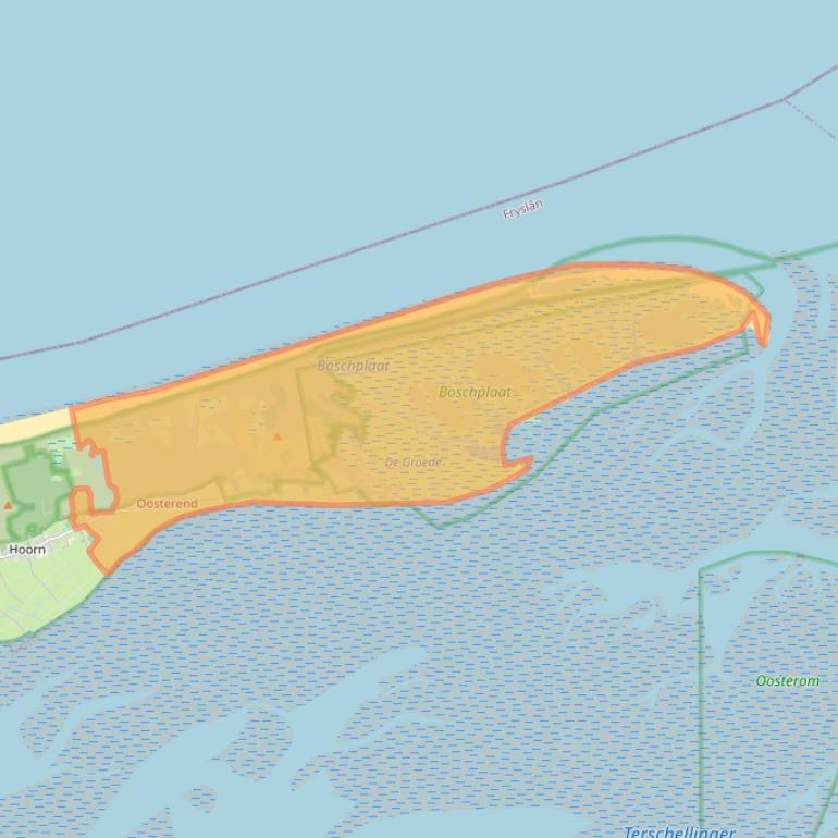 Kaart van postcodegebied 8897.