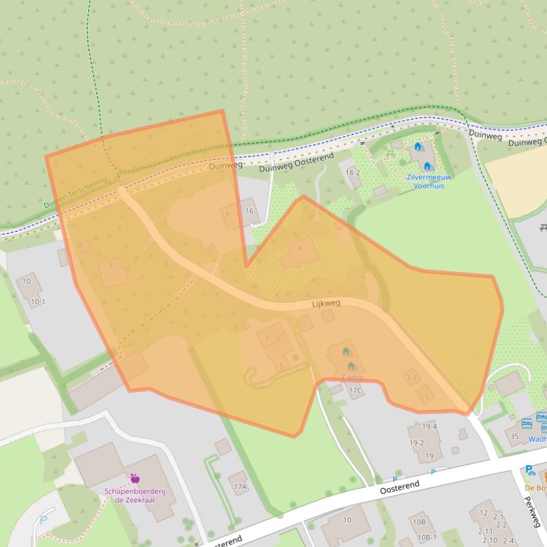 Kaart van postcodegebied 8897HC.