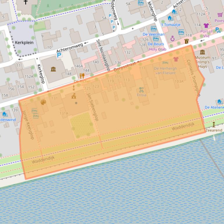 Kaart van postcodegebied 8899AE.