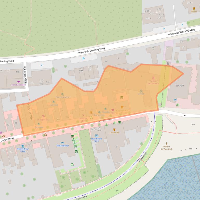 Kaart van postcodegebied 8899AH.