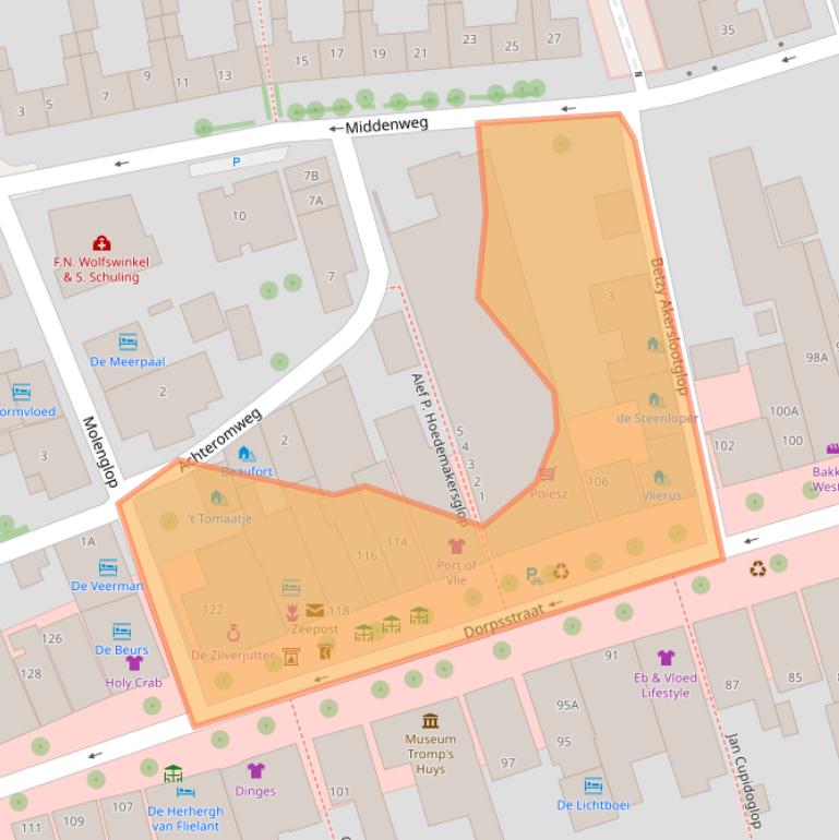 Kaart van postcodegebied 8899AM.