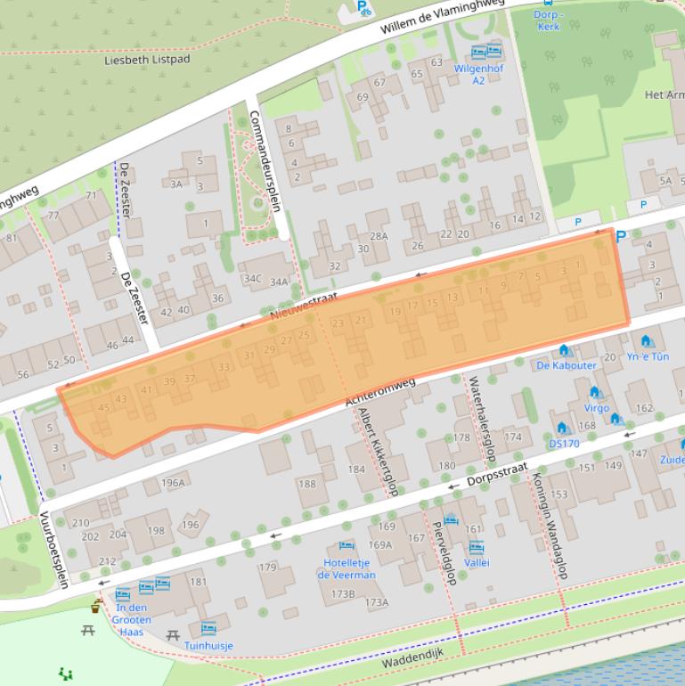 Kaart van postcodegebied 8899AR.