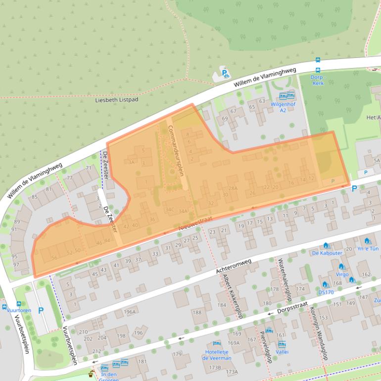 Kaart van postcodegebied 8899AS.