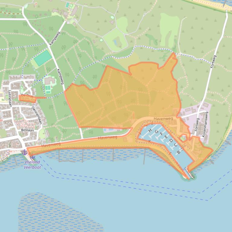 Kaart van postcodegebied 8899BC.