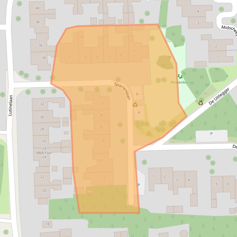 Kaart van postcodegebied 8899BR.