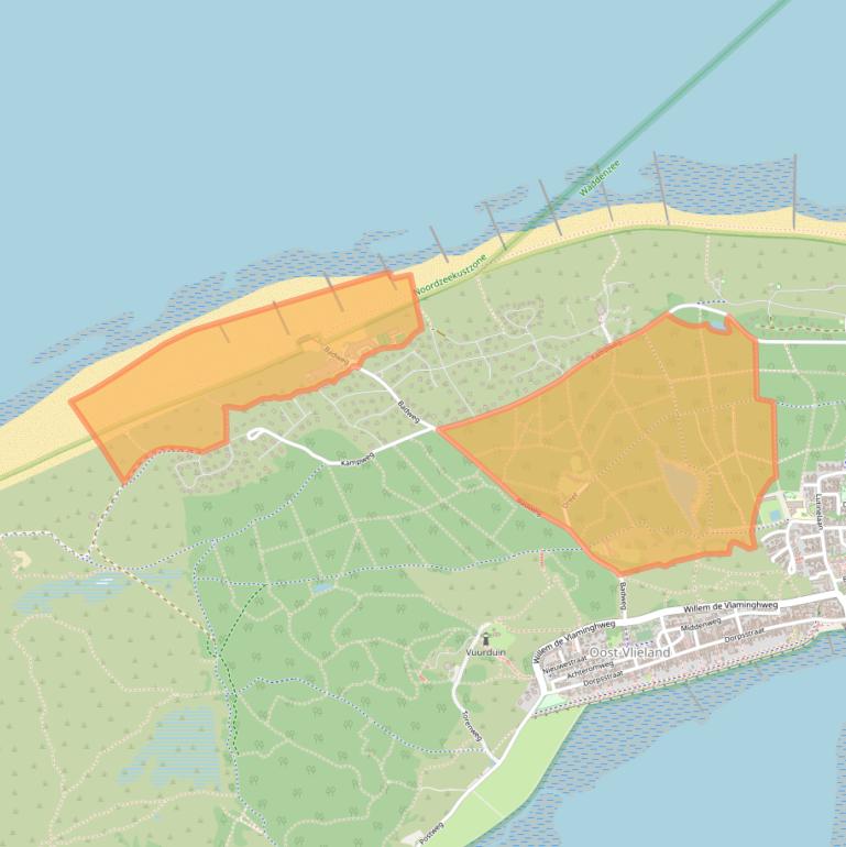 Kaart van postcodegebied 8899BV.