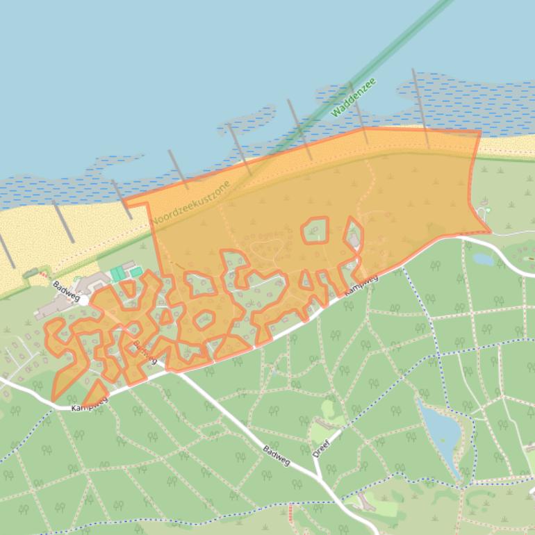 Kaart van postcodegebied 8899KC.