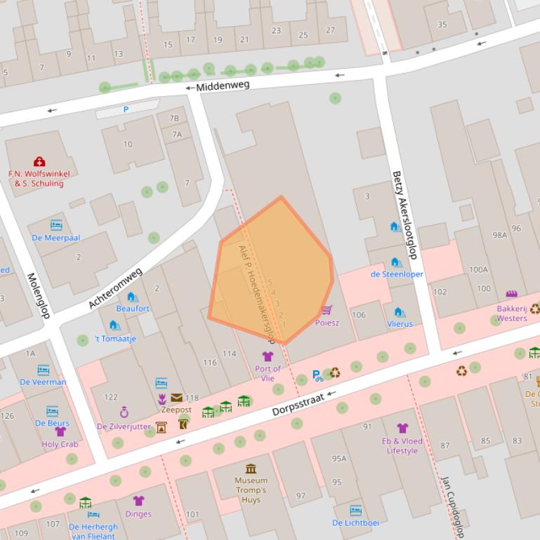 Kaart van postcodegebied 8899ZZ.