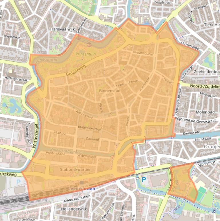 Kaart van postcodegebied 8911.