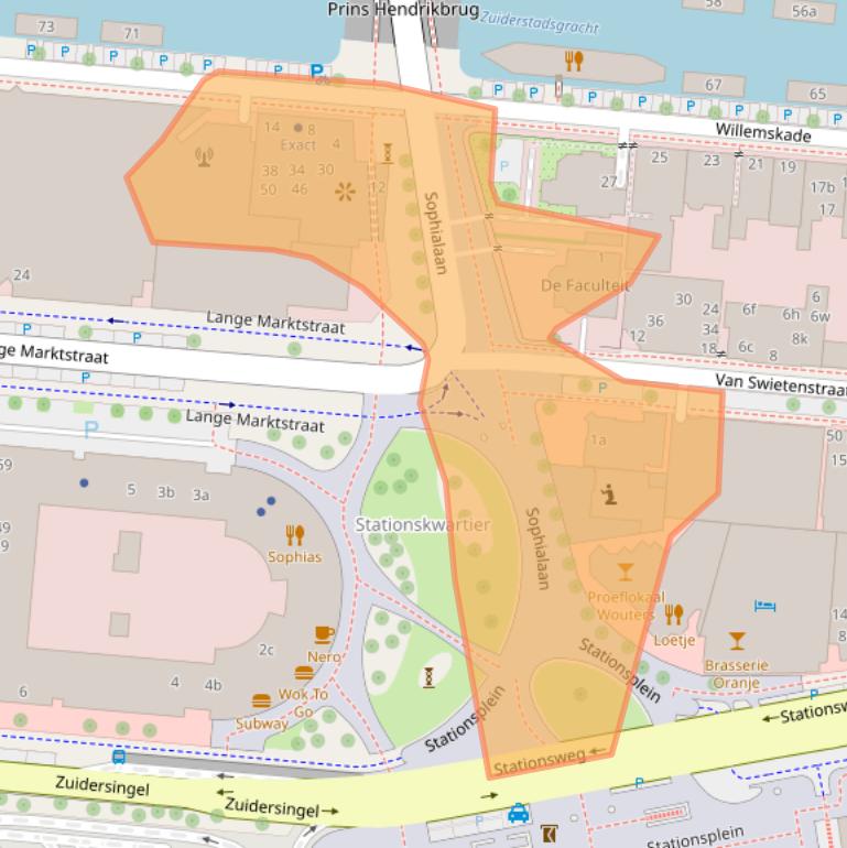 Kaart van postcodegebied 8911AE.