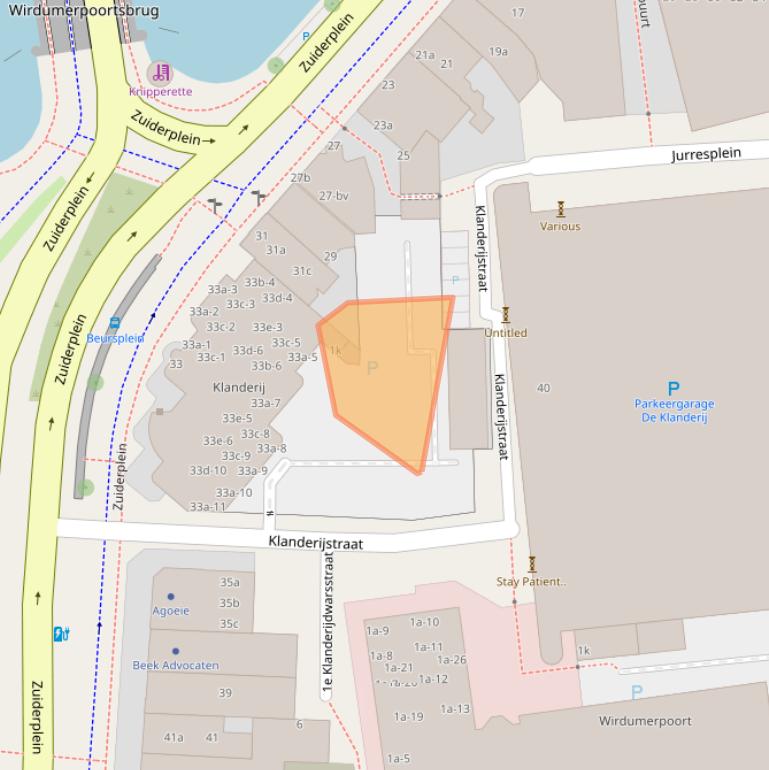 Kaart van postcodegebied 8911AR.