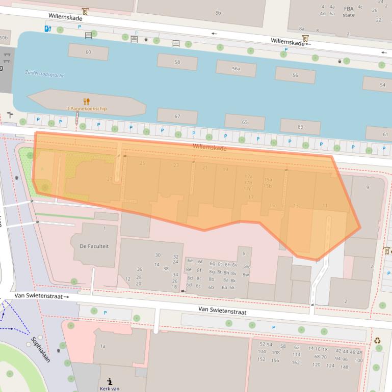 Kaart van postcodegebied 8911AX.