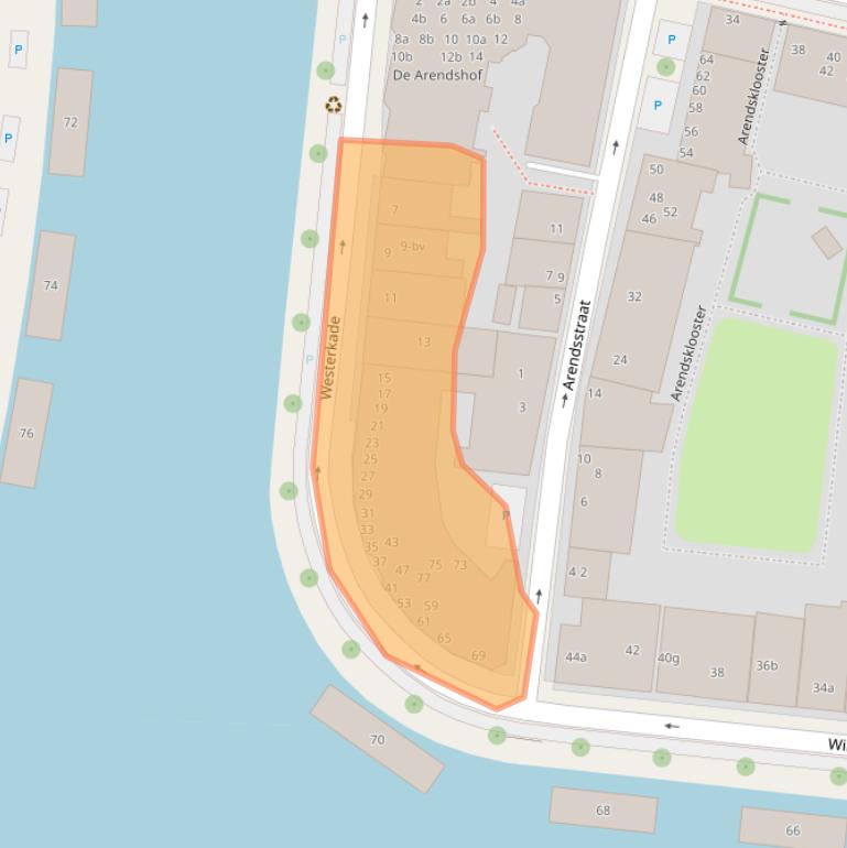 Kaart van postcodegebied 8911BD.