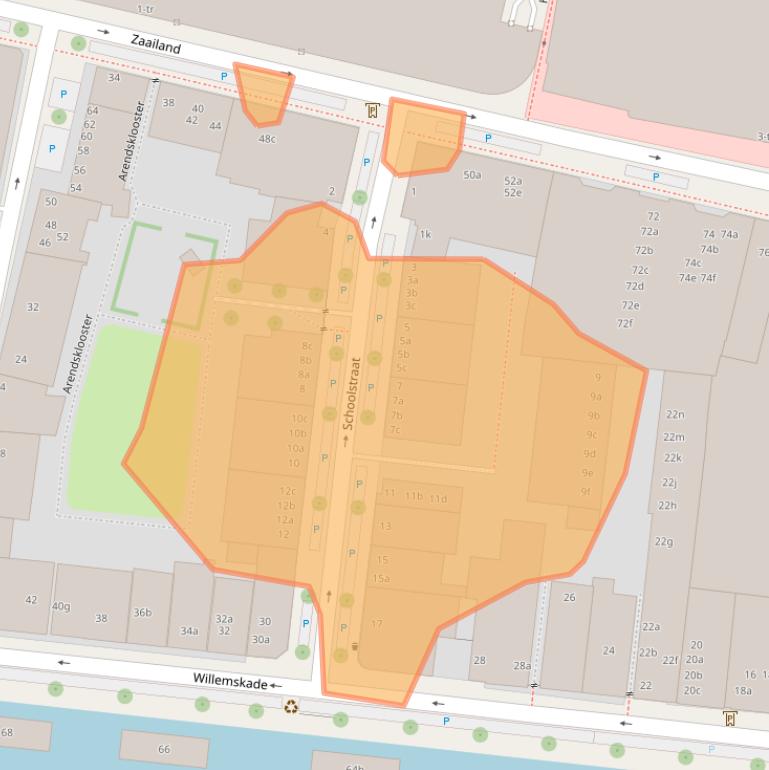 Kaart van postcodegebied 8911BH.
