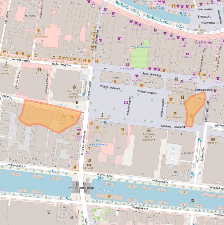 Kaart van postcodegebied 8911BM.