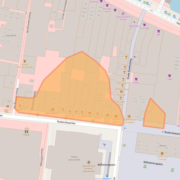 Kaart van postcodegebied 8911BR.