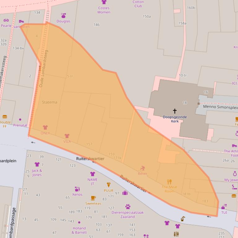 Kaart van postcodegebied 8911BT.