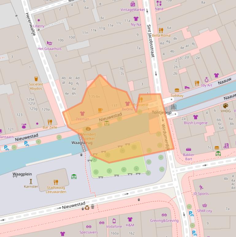 Kaart van postcodegebied 8911CR.